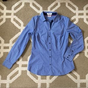 Blue and white Striped Blouse